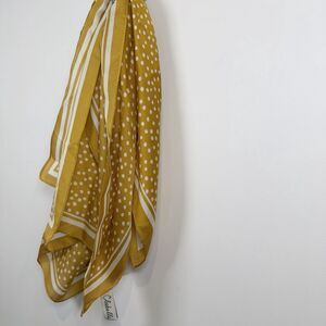 Cleobella Scarf Yellow Polka Dot 32"×33" Classy Old Money Gold